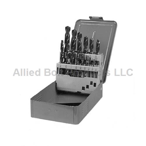 15 PIECE HIGH SPEED STEEL DRILL BIT SET 1/16"-1/2"